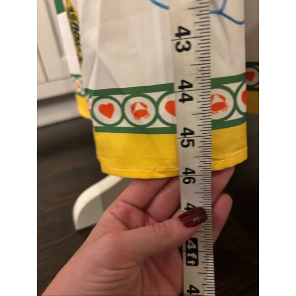 Women's White Spaghetti Strap Smocked Back Colorful Summer Dress Medium - Picture 5 of 9